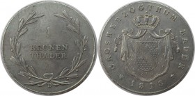 Altdeutsche Münzen und Medaillen, BADEN. BADEN-DURLACH. Karl Ludwig Friedrich (1811-1818). Kronentaler 1818 D, Silber. AKS 25. Sehr schön-vorzüglich...