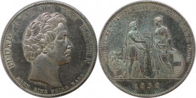 Altdeutsche Münzen und Medaillen, BAYERN / BAVARIA. Ludwig I. (1825-1848). "Otto von Griechenland". Geschichtstaler 1832, Silber. AKS 127. Vorzüglich,...