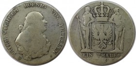 Altdeutsche Münzen und Medaillen, BRANDENBURG IN PREUSSEN. Friedrich Wilhelm II. (1786-1797). Taler 1795, Silber. Dav. 2599. Schön-sehr schön