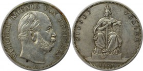 Altdeutsche Münzen und Medaillen, BRANDENBURG IN PREUSSEN. Wilhelm I. (1861-1888). Siegestaler 1871, Silber. Jaeger 99. Fast Vorzüglich