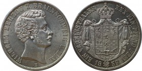 Altdeutsche Münzen und Medaillen, BRAUNSCHWEIG - WOLFENBÜTTEL. Wilhelm (1831-1884). Vereinstaler 1859 B, Silber. 18,50 g. Dav. 636, AKS 81, Kahnt 155,...