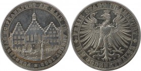 Altdeutsche Münzen und Medaillen, FRANKFURT - STADT. Fürstentag. Gedenkthaler 1863, Silber. AKS 45. Vorzüglich-stempelglanz, kl. Kratzer