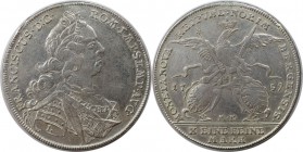 Altdeutsche Münzen und Medaillen, NÜRNBERG, STADT. Konv.-Taler 1759 L-MF, mit Titel Franz I. Silber. Dav. 2485. Sehr schön. Reinigung