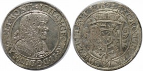 Altdeutsche Münzen und Medaillen, SACHSEN - ALBERTINE. Johann Georg II (1656-1680). 1/3 Reichstaler 1673 CR, Silber. Kohl 231. Stempelglanz, min. Schr...