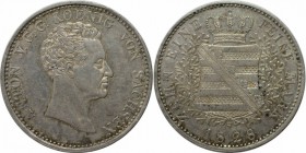 Altdeutsche Münzen und Medaillen, SACHSEN - ALBERTINE. Anton (1827-1836). Konventionstaler 1828 S, Silber. J. 54, Thun 307, AKS 64. Vorzüglich, kl. Ra...