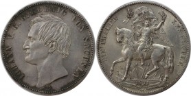 Altdeutsche Münzen und Medaillen, SACHSEN - ALBERTINE. Johann (1854-1873). Siegestaler 1871 B, Silber. AKS 159. Stempelglanz