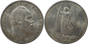 Altdeutsche Münzen und Medaillen, WÜRTTEMBERG. Karl (1864-1891). Siegestaler 1871, zum Sieg über Frankreich. Silber. AKS 132. Vorzüglich-stempelglanz...