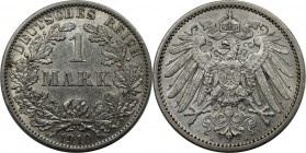 Deutsche Münzen und Medaillen ab 1871, REICHSKLEINMÜNZEN. 1 Reichsmark 1910 A, Silber. Jaeger 17. Vorzüglich-stempelglanz. Berieben.