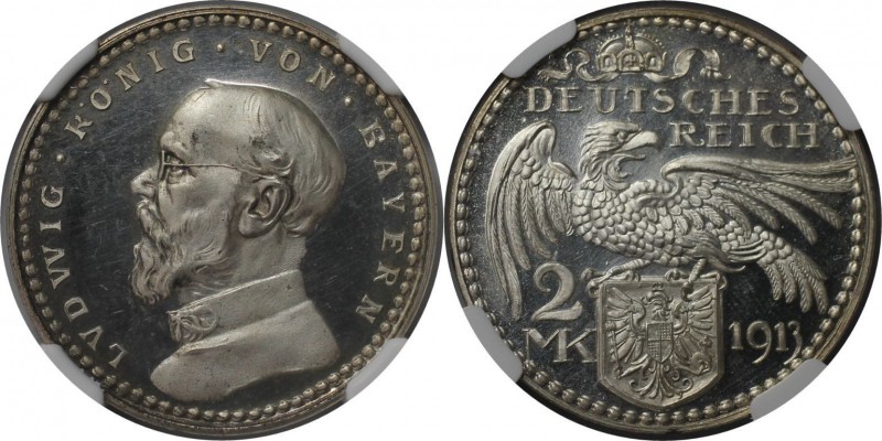 Deutsche Münzen und Medaillen ab 1871, REICHSSILBERMÜNZEN, Bayern, Ludwig III (1...