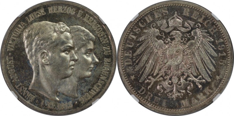 Deutsche Münzen und Medaillen ab 1871, REICHSSILBERMÜNZEN, Braunschweig-Lüneburg...