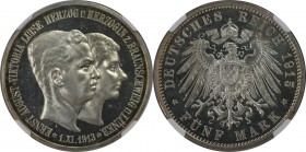 Deutsche Münzen und Medaillen ab 1871, REICHSSILBERMÜNZEN, Braunschweig-Lüneburg, Ernst August (1913-1918). 5 Mark 1915 A, Berlin, Titel ohne Lüneburg...