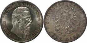 Deutsche Münzen und Medaillen ab 1871, REICHSSILBERMÜNZEN, Preußen, Friedrich III (1888-1888). 5 Mark 1888 A, Vs: Kopf mn.r. / Rs: Gekronter Doppeladl...