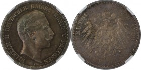 Deutsche Münzen und Medaillen ab 1871, REICHSSILBERMÜNZEN, Preußen, Wilhelm II (1888-1918). 5 Mark 1900 A, Berlin, Silber. 27.76 g. Jaeger 104. NGC PF...