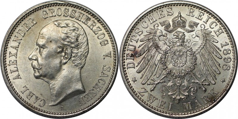 Deutsche Münzen und Medaillen ab 1871, REICHSSILBERMÜNZEN, Sachsen-Weimar-Eisena...