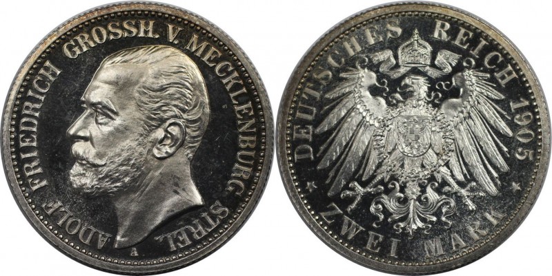 Deutsche Münzen und Medaillen ab 1871, REICHSSILBERMÜNZEN, Mecklenburg-Strelitz,...