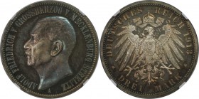Deutsche Münzen und Medaillen ab 1871, REICHSSILBERMÜNZEN, Mecklenburg-Strelitz, Adolf Friedrich V (1904-1914). 3 Mark 1913 A, Berlin, Zum 65. Geburts...