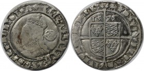Europäische Münzen und Medaillen, Großbritannien / Vereinigtes Königreich / UK / United Kingdom. Elizabeth I. Sixpence (6 Pence) 1575, Großer Kopf. Si...