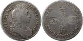 Europäische Münzen und Medaillen, Großbritannien / Vereinigtes Königreich / UK / United Kingdom. William III. (1695-1696). Crown 1696, Silber. KM 486....