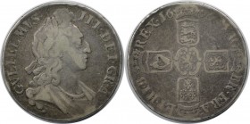 Europäische Münzen und Medaillen, Großbritannien / Vereinigtes Königreich / UK / United Kingdom. William III. (1695-1696). Crown 1696, Silber. KM 486....