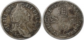 Europäische Münzen und Medaillen, Großbritannien / Vereinigtes Königreich / UK / United Kingdom. William III. Shilling 1696 C, Silber. KM 485.3. Spink...