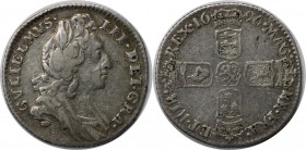 Europäische Münzen und Medaillen, Großbritannien / Vereinigtes Königreich / UK / United Kingdom. William III. Sixpence (6 Pence) 1696, Silber. KM 484....