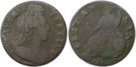 Europäische Münzen und Medaillen, Großbritannien / Vereinigtes Königreich / UK / United Kingdom. William III. (1694-1702). 1/2 Penny 1700, Kupfer. KM ...