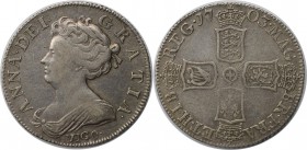 Europäische Münzen und Medaillen, Großbritannien / Vereinigtes Königreich / UK / United Kingdom. Anna (1702-1714). Shilling 1703, Silber. KM 517.1. Sp...