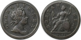 Europäische Münzen und Medaillen, Großbritannien / Vereinigtes Königreich / UK / United Kingdom. George I. (1714-1727). 1/2 Penny 1718, Kupfer. KM 549...