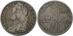 Europäische Münzen und Medaillen, Großbritannien / Vereinigtes Königreich / UK / United Kingdom. George II. (1727-1760). 1/2 Crown 1745 LIMA, Silber. ...