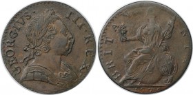 Europäische Münzen und Medaillen, Großbritannien / Vereinigtes Königreich / UK / United Kingdom. George III. (1760-1820). 1/2 Penny 1771, Kupfer. KM 6...