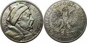 Europäische Münzen und Medaillen, Polen / Poland. Jan III. Sobieski. 10 Zloty 1933, Silber. 0.53 OZ. KM Y#23. Vorzüglich, Flecken