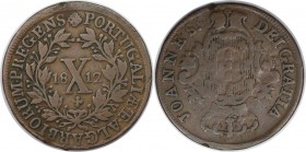 Europäische Münzen und Medaillen, Portugal. 10 Reis 1812, Kupfer. KM 348. Sehr schön