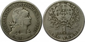 Europäische Münzen und Medaillen, Portugal. PORTUGIESISCHE BESITZUNGEN. CAPE VERDE. 1 Escudo 1930, KM 5. Sehr schön-vorzüglich