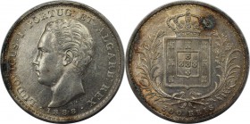 Europäische Münzen und Medaillen, Portugal. Luis I. 500 Reis 1888, Silber. 0.37 OZ. KM 509. Stempelglanz