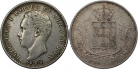 Europäische Münzen und Medaillen, Portugal. Luis I. 500 Reis 1888, Silber. 0.37 OZ. KM 509. Vorzüglich