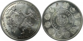 Europäische Münzen und Medaillen, Portugal. Pauliteiros Tänzer. 1000 Escudos 1997, Silber. 0.43 OZ. KM 704. Stempelglanz