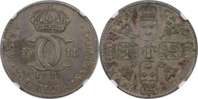 Europäische Münzen und Medaillen, Schweden / Sweden. Karl XII (1697-1718). 2 Caroliner (1 Daler Silvermynt) 1718 LC, Stockholm, Silber. KM 322. NGC AU...