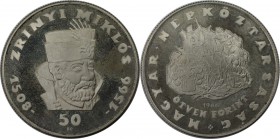 Europäische Münzen und Medaillen, Ungarn / Hungary. 400. Jahrestag - Tod von Zrínyi Miklós. 50 Forint 1966 BP, Silber. 0.41 OZ. KM 568. Polierte Platt...