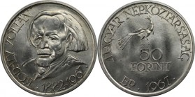Europäische Münzen und Medaillen, Ungarn / Hungary. 85. Geburtstag von Zoltán Kodály. 50 Forint 1967, Silber. 0.48 OZ. KM 578. Stempelglanz
