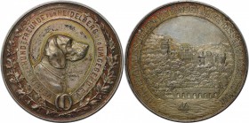 Medaillen und Jetons, Hundesport / Dog sports. "Verein der Hundefreunde für Heidelberg und Umgegend E.V" Medaille 1901, Silber Überzogen. 45 mm. 39.27...