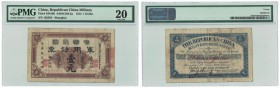 Banknoten, China Republican China Military Shanghai. 1 Dollar 1912. S/M#C264-2a, S/N 162565. Pick: S3818b. PMG 20, VF