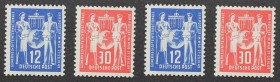 Briefmarken / Postmarken, Deutschland / Germany. DDR. Postgwerkschaft. 12 Pfennig, 30 Pfennig 1949. Mi.Nr.: 243, 244 **