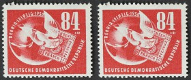 Briefmarken / Postmarken, Deutschland / Germany. DDR. DEBRIA. 84+41 Pf 1950. Mi.Nr.: 260 **