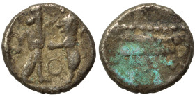 PHOENICIA. Sidon. Ba'alšillem II, circa 401-366 BC. 1/16 Shekel (silver, 0.69 g, 9 mm). Phoenician galley left, waves below. Rev. Persian king or hero...