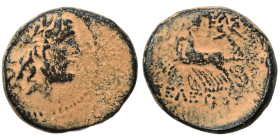 SELEUKID KINGS of SYRIA. Seleukos II Kallinikos, 246-225 BC. Ae (bronze, 5.00 g, 19 mm). Uncertain mint in Asia Minor. Head of Poseidon right. Rev. Ni...