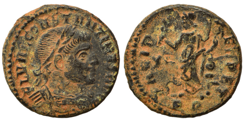 Constantine I, 307/310-337. Follis (bronze, 2.18 g, 16 mm), Rome. FL VAL CONSTAN...