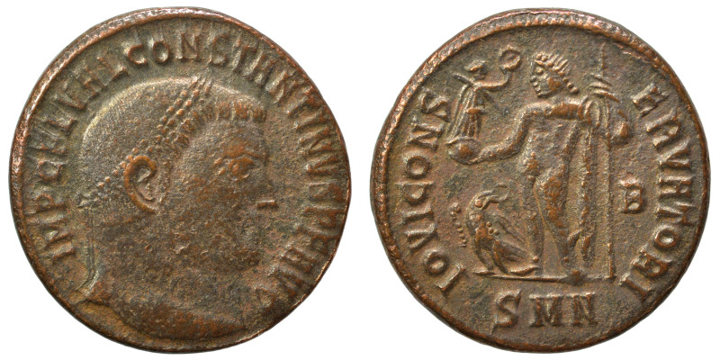 Constantine I, 307/310-337. Follis (bronze, 3.46 g, 20 mm), Nicomedia. IMP C FL ...