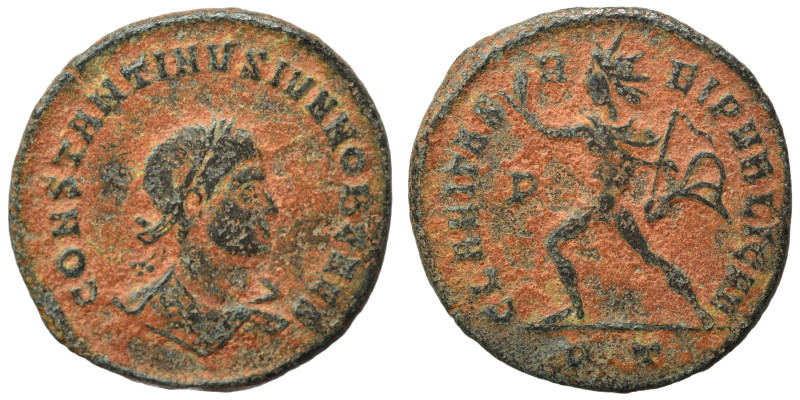 Constantine II, as Caesar, 317-337. Follis (bronze, 2.68 g, 19 mm), Ticinum. CON...