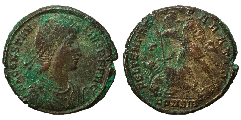 Constantius II, 337-361. Centenionalis (bronze, 5.92 g, 23 mm), Constantinople. ...