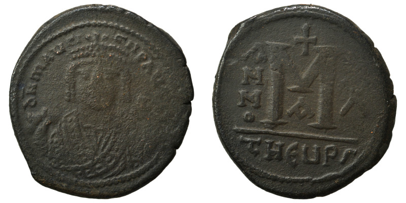 Maurice Tiberius, 582-602. Follis (bronze, 11.67 g, 29 mm), Theoupolis (Antioch)...